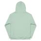 Patelgroene hoodie met borst en capuchon opdruk